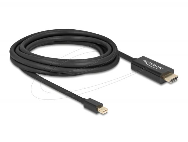 Delock Кабел пасивен mini DisplayPort 1.1 към HDMI, 1 m 