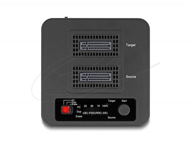 Delock USB 20 Gbps M.2 Docking Station for 2 x M.2 NVMe PCIe SSD with Clone and Erase Function 
