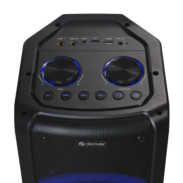 Блутут парти караоке колона Denver BPS-352 с LED осветление, микрофон, 2 x 6,5” woofers 