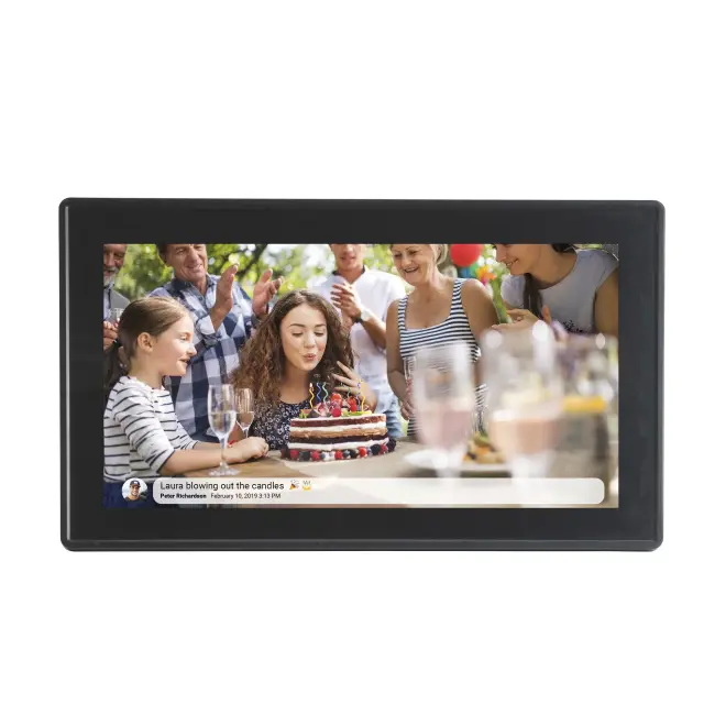 Дигитална смарт фоторамка Denver PFF-1515B BLACK, 15,6" FULL HD, Wi-Fi, Frameo app 