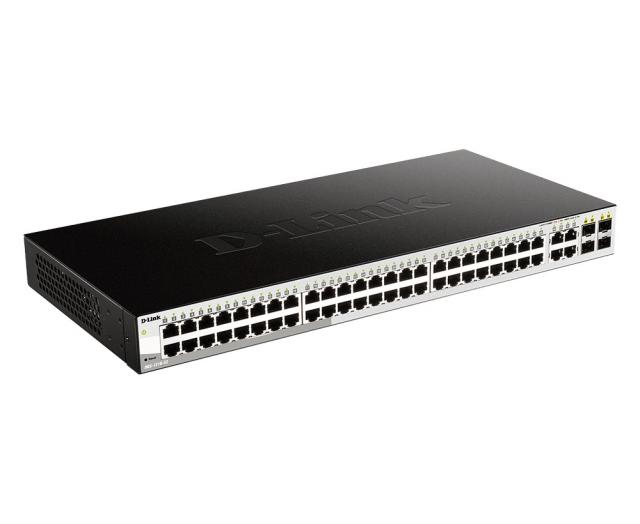 Switch D-Link DGS-1210-52, 48 ports 10/100/1000 Base-T port with 4 x 1000Base-T / SFP ports, controllable, for cabinet mounting 