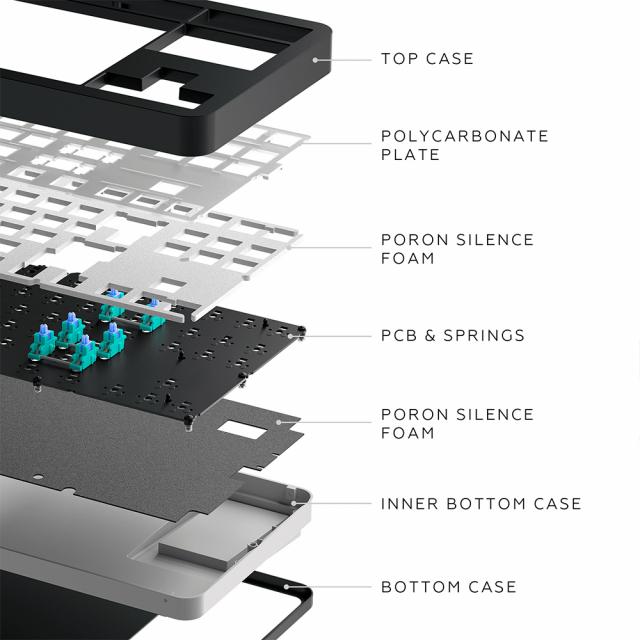 Gaming Mechanical Keyboard  Dark Project ALU87B Bushido RGB 