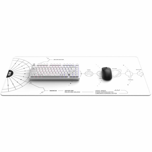 Геймърски пад Dark Project - Terra Nova White XL 