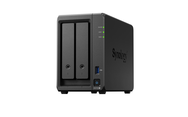 Мрежов сторидж NAS Synology DS725+, за 2 диска 3.5"/2.5", 2 x M.2 NVMe 