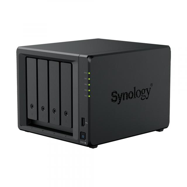 Мрежов сторидж Synology NAS DS925+, за 4 диска, AMD Ryzen V1500B, 4GB DDR4 SODIMM 