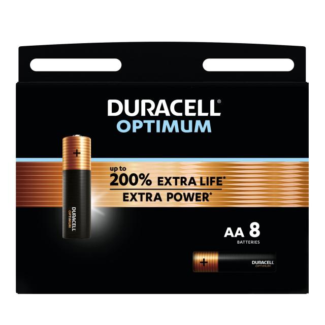 Алкална батерия DURACELL OPTIMUM LR6 /8 бр. в блистер/ 1.5V 