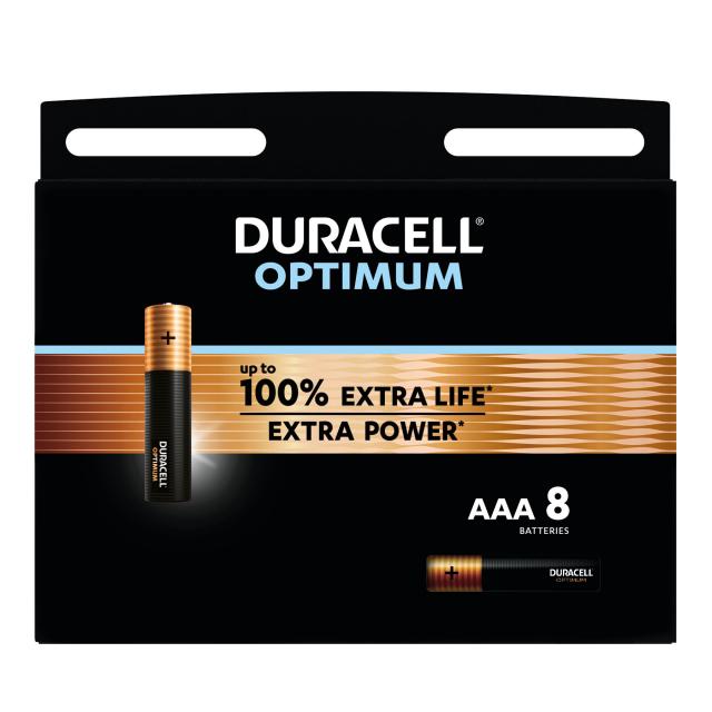 Алкална батерия DURACELL OPTIMUM  MX2400 LR03 AAA /8 бр. в блистер/ 1.5V 
