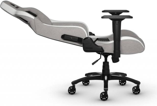 Геймърски стол Corsair T3 RUSH - Fabric Grey/White 