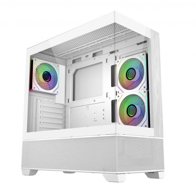 Кутия CoolerMaster Elite 690 Wood - Бял 