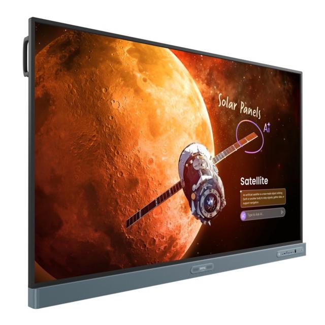 Интерактивен дисплей BenQ RP7505, 75", сензори за качество на въздуха, вграден йонизатор 