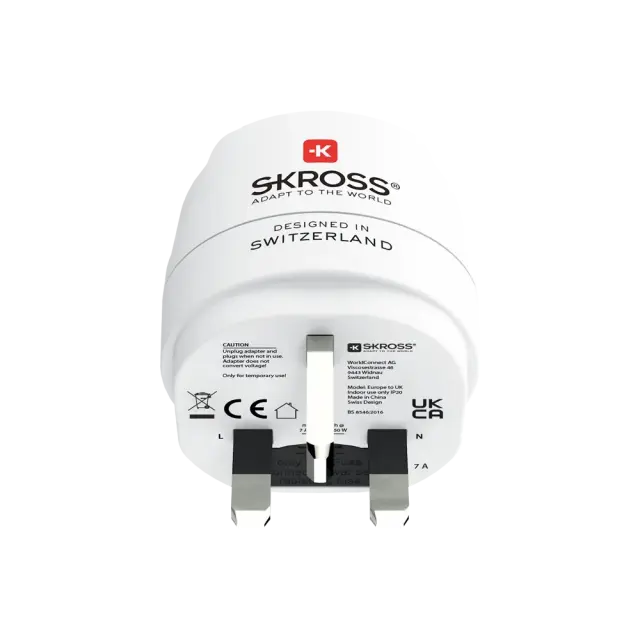 Skross адаптер 220V EU към UK 