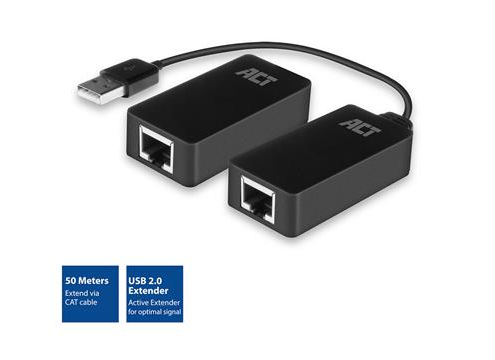 Активен USB удължител ACT AC6063, USB 2.0, UTP до 50 метра 