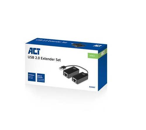 Активен USB удължител ACT AC6063, USB 2.0, UTP до 50 метра 