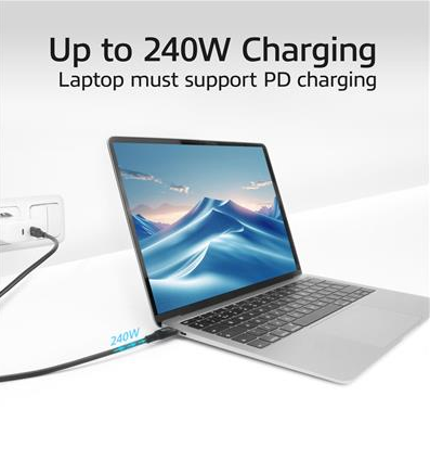 ACT Кабел USB-C - USB-C, 1 м / USB4, 20Gbps, 240W 