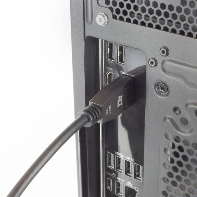 ACT Кабел Display port 2.1 мъжко-мъжко,8К@60Hz,4k@240Hz, 2м, черен 
