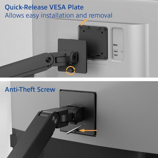ACT Стойка за монитор макс. 49" с едно рамо, пружинен механизъм, до 20кг 