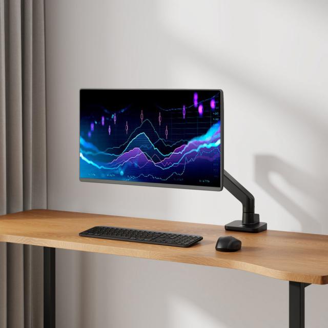 ACT Стойка за монитор макс. 49" с едно рамо, пружинен механизъм, до 20кг 