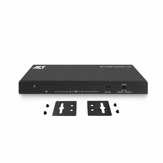 ACT HDMI Сплитер AC7832 4К HDMI сплитер, 1 вход.4 HDMI изхода 