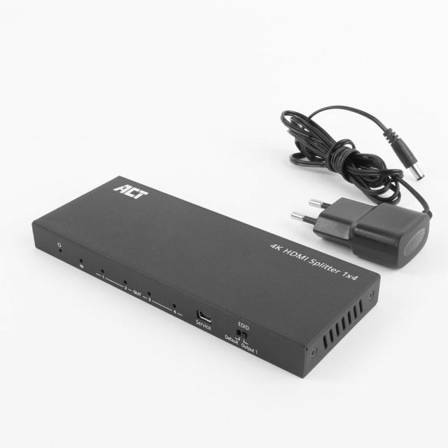 ACT HDMI Сплитер AC7832 4К HDMI сплитер, 1 вход.4 HDMI изхода 
