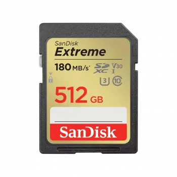 Карта памет SANDISK Extreme SDXC 512GB, UHS-I, Class 10, U3, V30