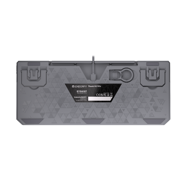 Endorfy механична клавиатура Thock V2 75%, PBT, Endorfy Red switch, US Layout