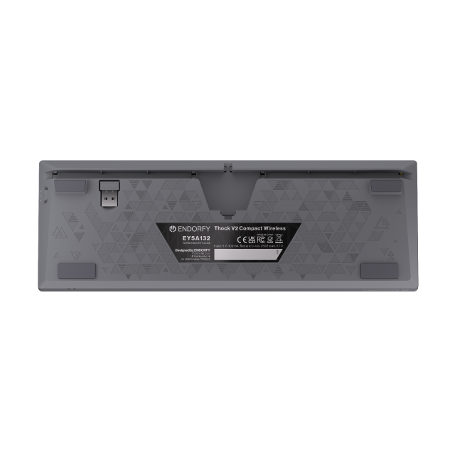 Endorfy механична клавиатура Thock Wireless V2 Compact, PBT, Endorfy Yellow, US Layout