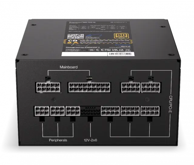 Захранващ блок Endorfy Supremo FM6 750W 80+ Gold, PCIe 5.1 - Fully Modular 