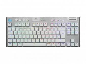 Безжична геймърска механична клавиатура Logitech G915X White Lightspeed TKL - GL Tactile Switch