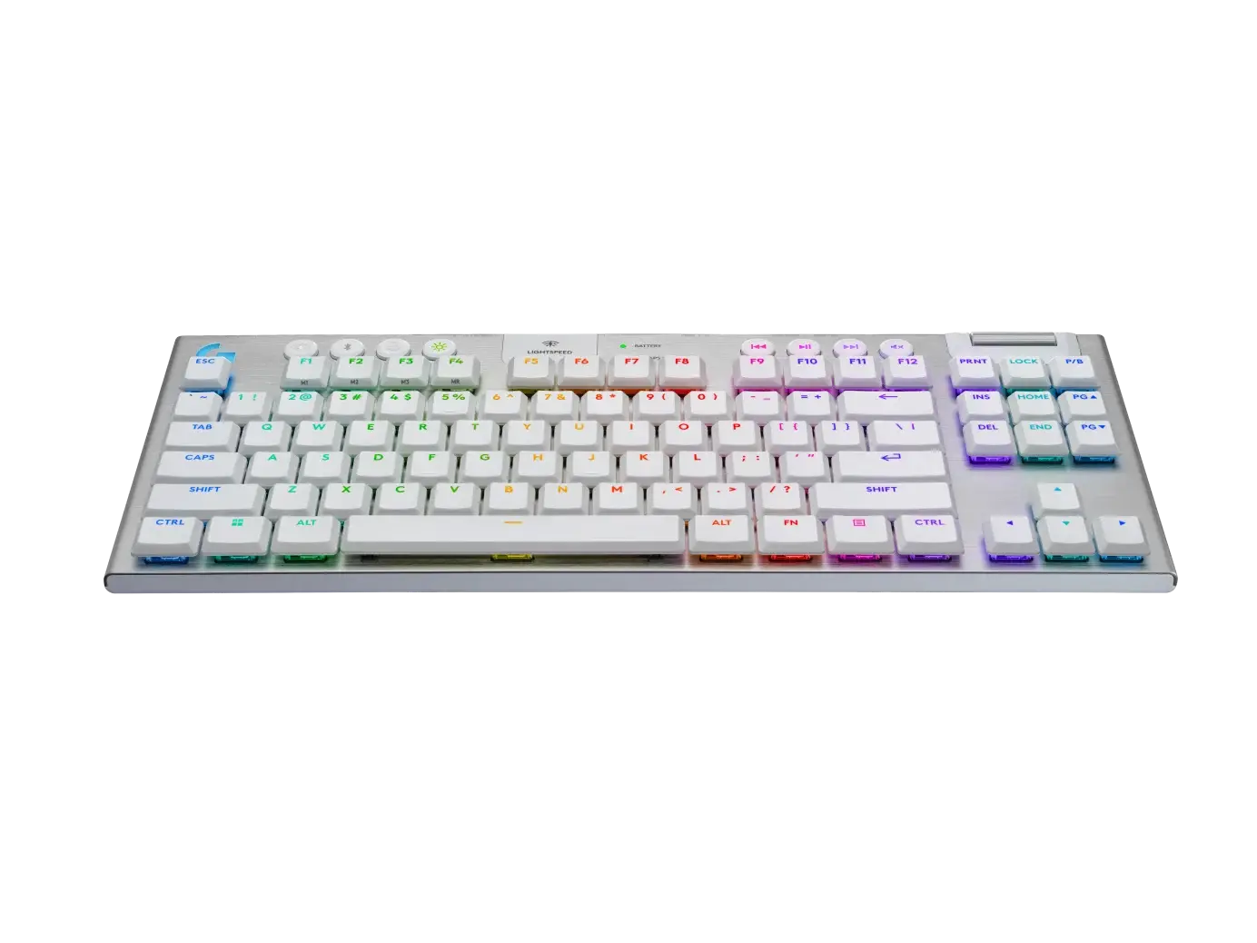 Безжична геймърска механична клавиатура Logitech G915X White Lightspeed TKL - GL Tactile Switch