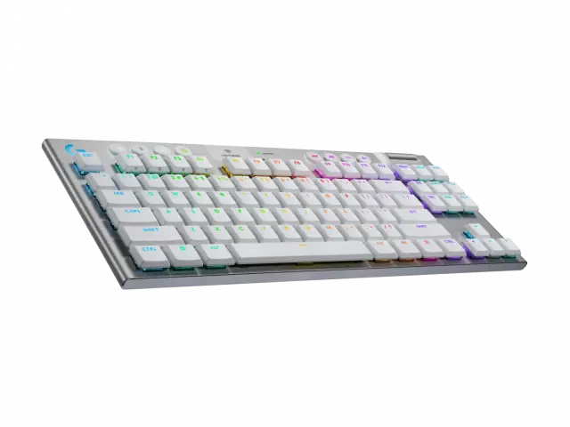 Безжична геймърска механична клавиатура Logitech G915X White Lightspeed TKL - GL Tactile Switch 