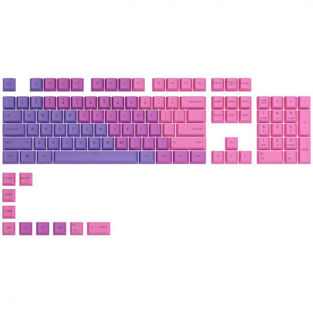Glorious GPBT Keycaps - 114 PBT Caps, ANSI, US Layout, Nebula 