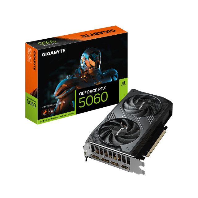 Graphic card GIGABYTE RTX 5060 WINDFORCE MAX OC 8GB GDDR7 