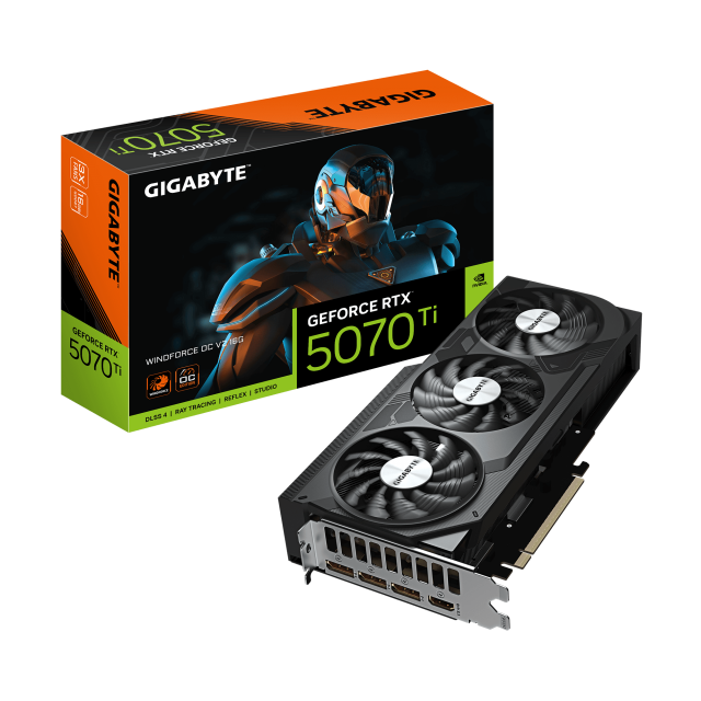 Graphic card GIGABYTE RTX 5070 TI WINDFORCE OC V2 16GB GDDR7 
