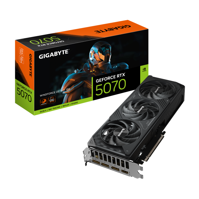 Graphic card GIGABYTE RTX 5070 WINDFORCE OC SFF 12GB GDDR7 