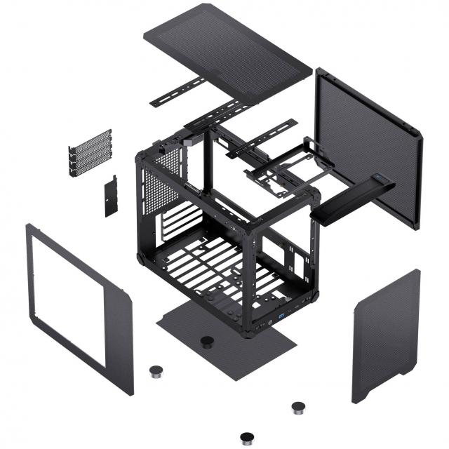 Кутия Jonsbo C6 MAX Micro-ATX - Black 