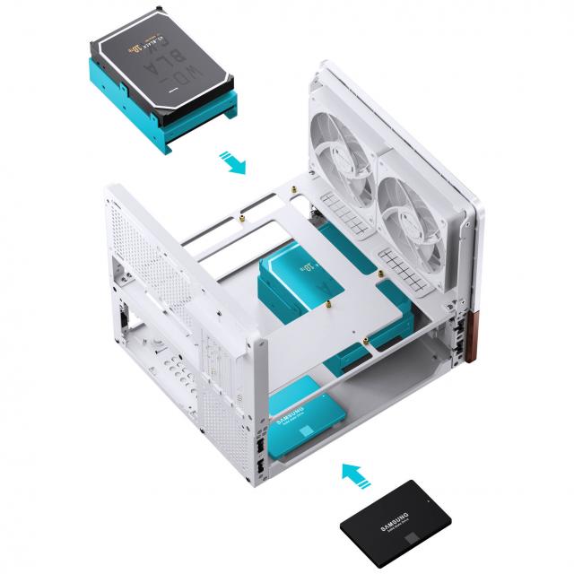 Кутия Jonsbo V12 Micro-ATX - Бяла 