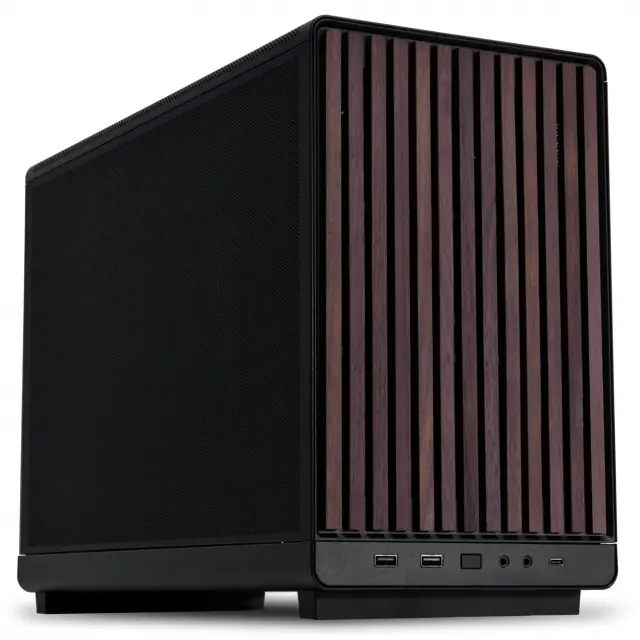 Кутия Lian Li DAN A3-mATX Wood Edition, Micro Tower 