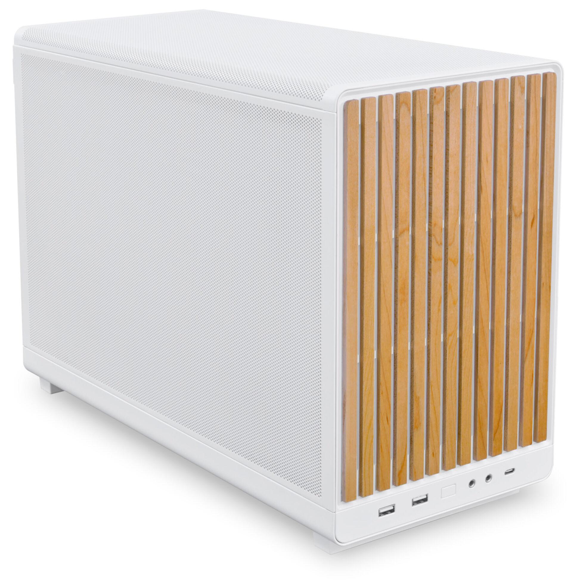 Кутия Lian Li DAN A3-mATX Wood Edition White - Micro Tower