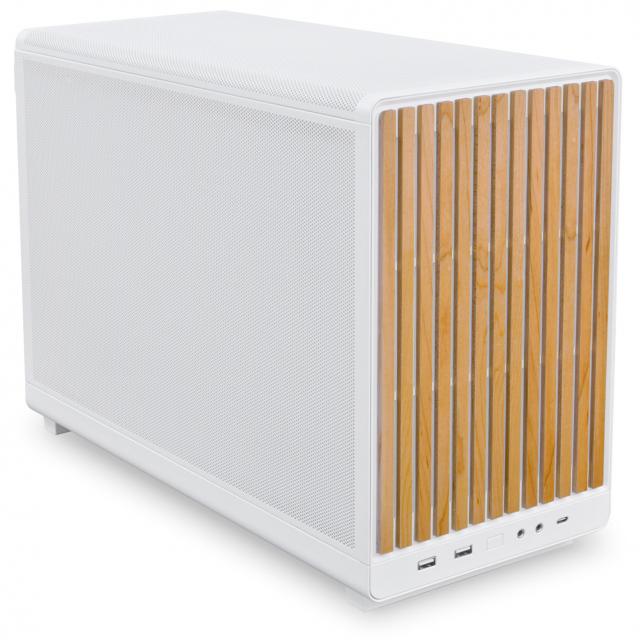 Кутия Lian Li DAN A3-mATX Wood Edition White - Micro Tower 