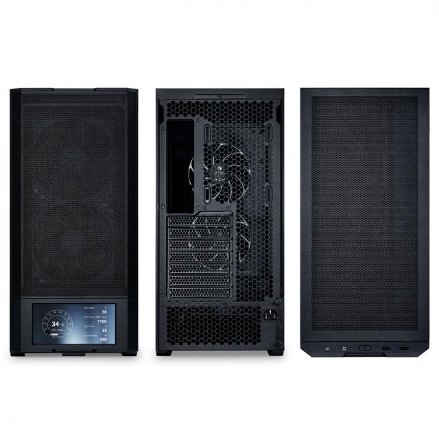 Case Lian Li LANCOOL 207 Digital Mid-Tower, Tempered Glass, Black 