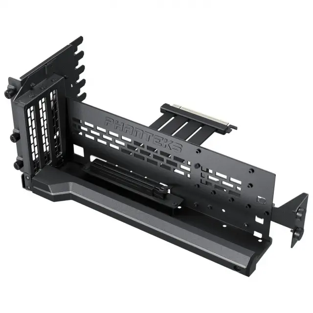 Phanteks Premium PCIe Gen 5 Vertical GPU Bracket, DRGB, with PCIe 5.0 Riser Cable - 220mm, Black 