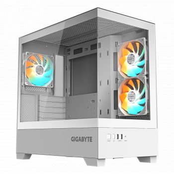 Кутия GIGABYTE C201 PANORAMIC ICE + 3 ARGB Вентилатора