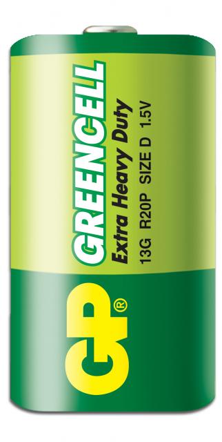 Zinc carbon battery GP  R20 13G-S2 GREENCELL  2 pcs.  1.5V 