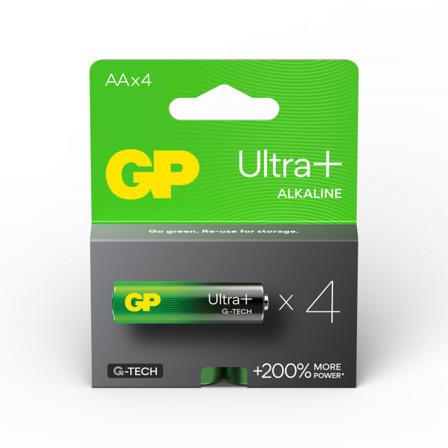 GP Alkaline battery ULTRA PLUS LR6 AA / 4 pcs. pack / 1.5V GP 