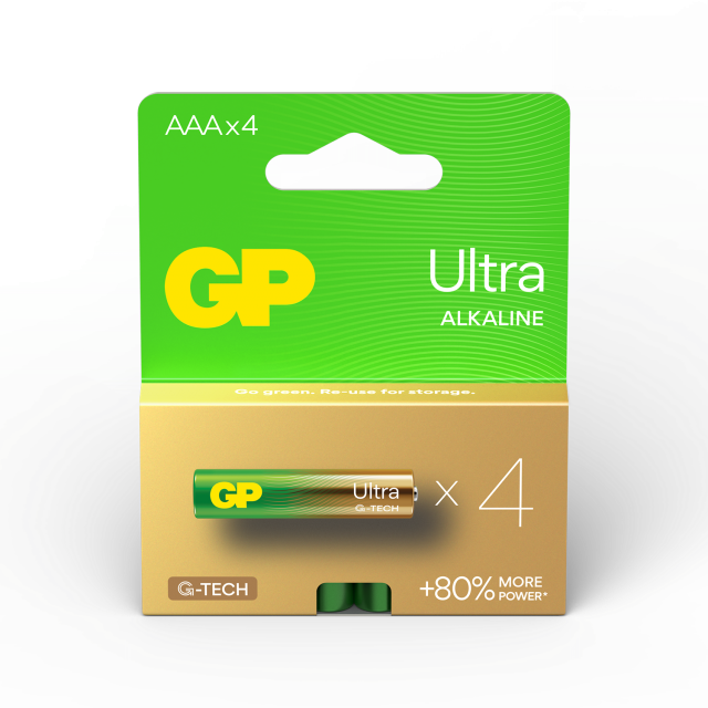 Алкална батерия GP ULTRA LR03 AAA /4 бр. в опаковка/ блистер 1.5V GP,GP24AU 