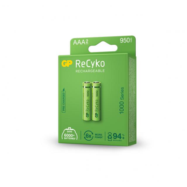 Rechargeable battery GP R03 AAA 1000mAh NiMH 100AAAHCE-EB2 2pc in blister GP 