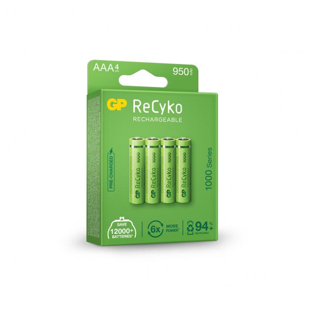 Rechargeable Battery GP R03 AAA 1000mAh NiMH 100AAAHCE-EB4 4 pcs. pack GP 