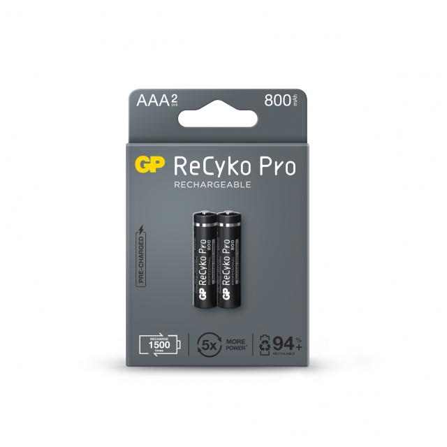 Rechargeable Battery GP R03 AAA 800mAh NiMH 85AAAHCB-EB2 RECYKO+ PRO , 2 pc in blister 