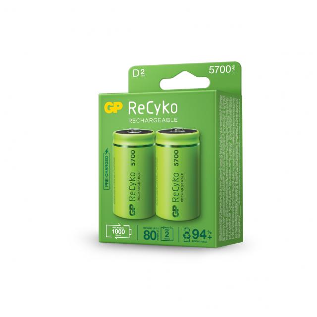 Rechargeable battery GP R20 5700mAh NiMH Recyko 2pc in blister GP 