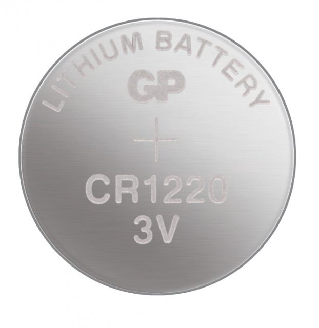 Литиева бутонна батерия GP  CR-1220 3V  5 бр. в блистер /цена за 1 бр./ 